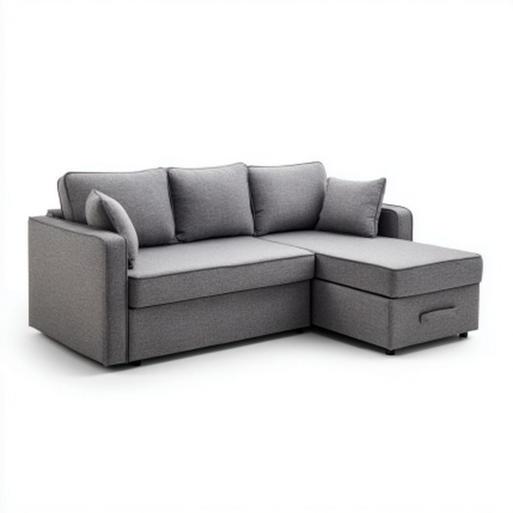 Sofa narożna z funkcją spania z tkaniny - 200 x 80 x 90